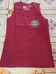 Men's Burgundy Graphic Tank Top