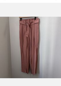 Zara Dusty Pink Ankle length Belted Trousers