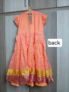 Beautiful Peach Anarkali Kurta margin available to