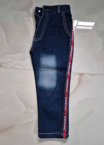 HRX Blue Denim Jeans with Red Tape