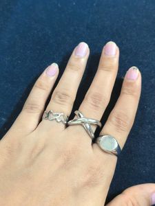 Set of 3 Silver-Tone Rings