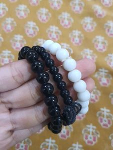 COMBO Black And White 💥Set of 3 Beaded Bracelets