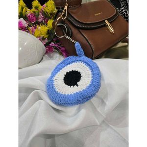 Handmade Evil Eye and sunflower Keychain