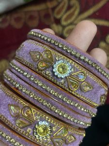 Elegant Lavender Bangles Set