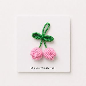Handmade Crochet tulip Bag Charm