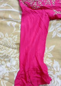 New Stunning Pink Embroidered Floor Length kurta