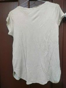 Casual Beige Pocket Tee