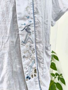 White Embroidered Shirt