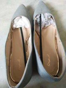 Elegant Grey Suede Block Heels size 40