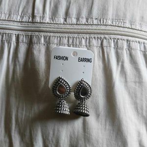 Stylish Oxidized Jhumka Earrings
