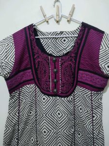 Orchid pink diamond print mango kurta pyjama