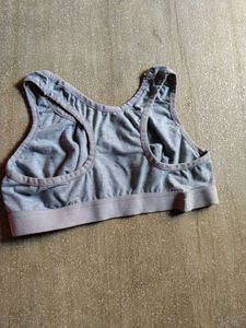 Comfortable Grey Cotton sports bra
