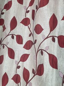 Elegant Leaf Print Curtains set 4