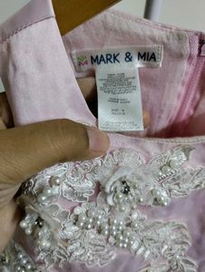 Pink Baby Dress with Pearls