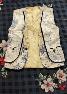 Unique Map Print Waistcoat