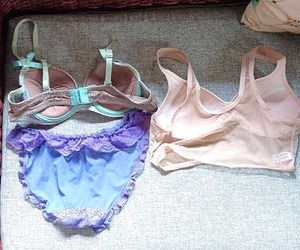 Lace Trimmed Bikini Set