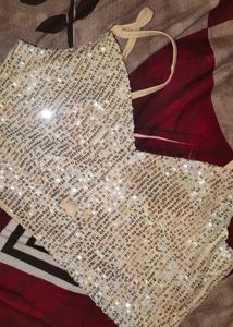 Sparkling Sequin Halter Top