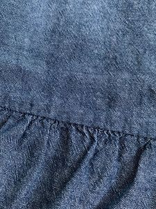 Charming Denim Dress with Lace Trim