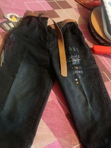 Stylish Denim Jeans with Belt