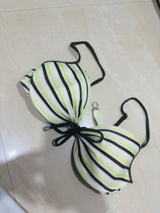 Striped bikini top