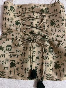 y2k Ethnic Print Camisole with Scarf