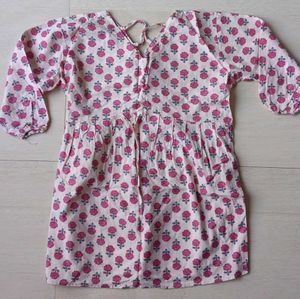 Charming Pink Floral Print Kurta