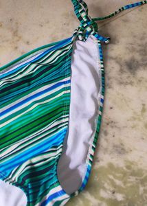 Striped Tie-Side Bikini Bottoms