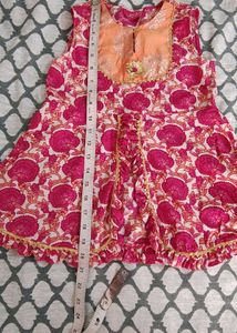 Orange And Pink Sharara Set 6-7 Year Girl
