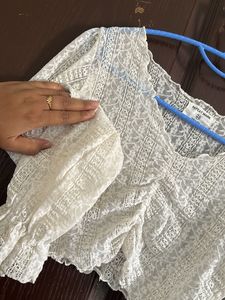 Elegant White Lace Blouse