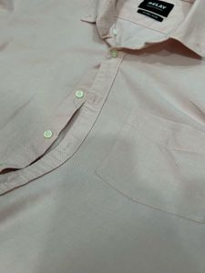 Men's Pink Long Sleeve Button-Up Shirt