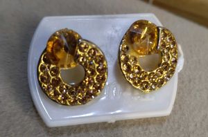 Sparkling Goldtone Hoop Earrings With Free Gift 🎁