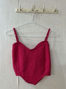 Chic Red Corset Top