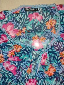 Sheer Floral Print Mini Dress