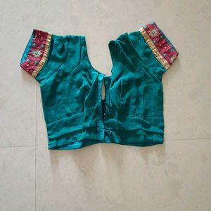 Beautiful Teal Embroidered Saree