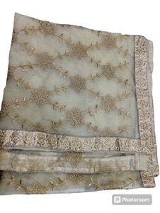 Embroidery Golden Net Dupatta