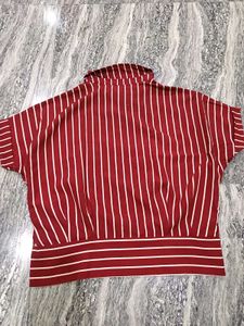 Chic Striped Button-Up Shirt