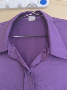 Purple Collared Button-Up Shirt