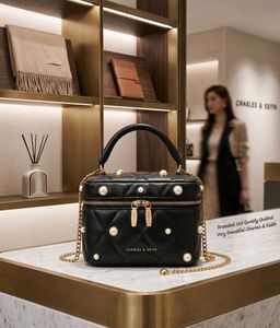 Charles &amp; Keith Quilted Vanity Bag WD BOX ( COPY)