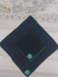 Embroidered Dark Blue Table Mat ( Set of 2)