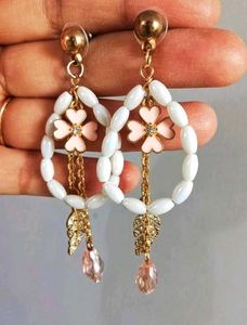 Dangle Flower Drop Earrings