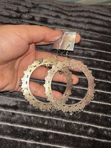 Boho Hoop Earrings with Mirror Work