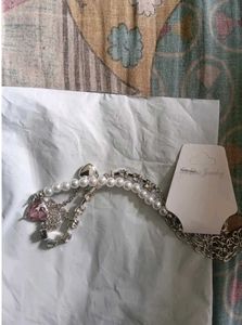 Y2k Korean Aesthetic Pearl Heart Charm Necklace
