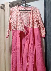 Pink Floral Print Dress
