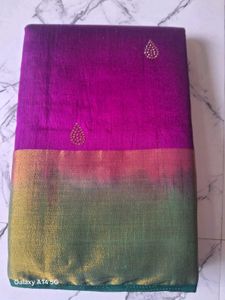 Elegant Silk Saree with Embellishments