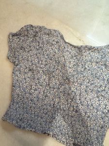 Cute Floral Smocked Crop Top