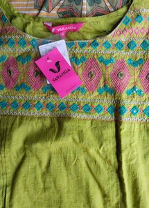 Vibrant Green Embroidered Kurta