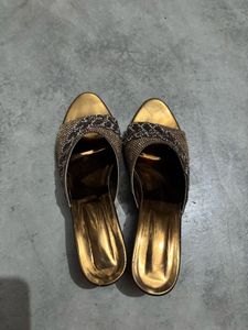 Golden Beaded sandle