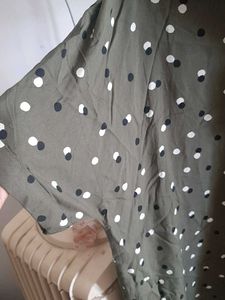 Olive Polka Dot Shirt Dress