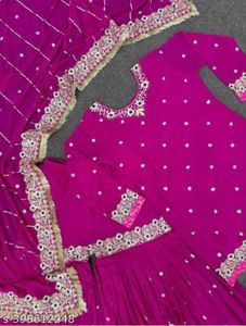 Pink Embroidered Gharara Suit