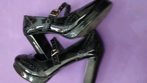 Black Patent Wingtip Mary Janes